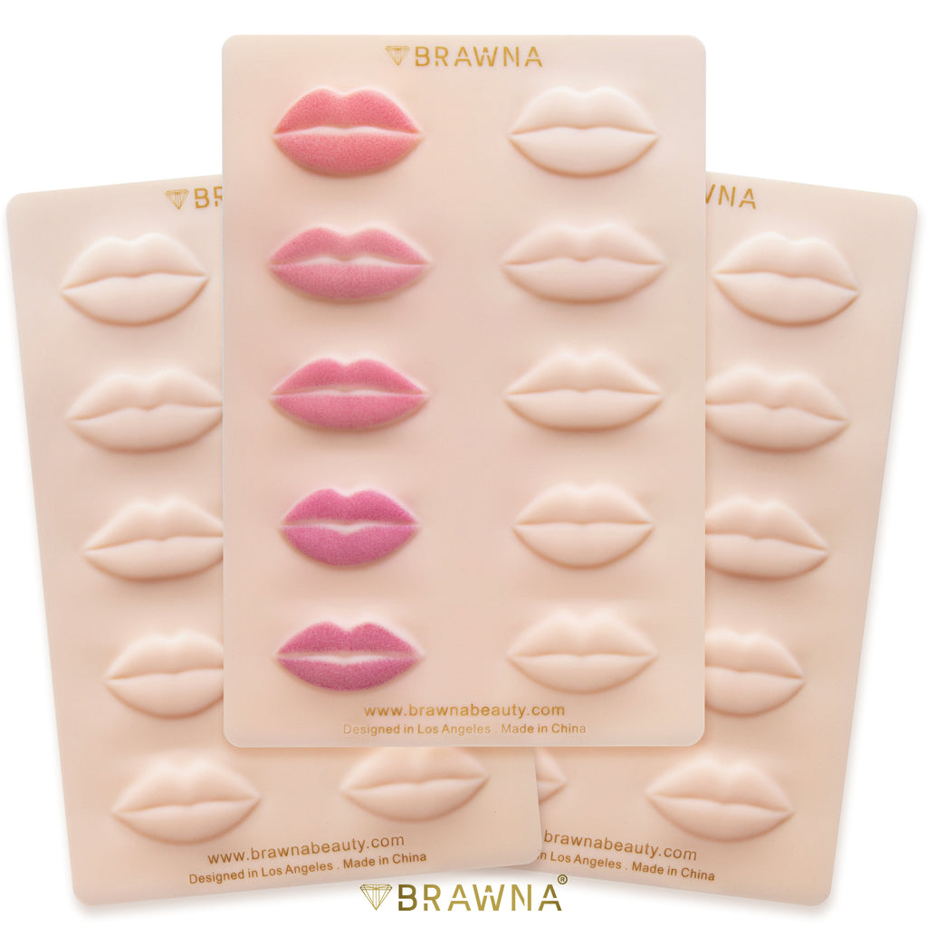 BRAWNA 3D Lip Blush Practice Skin 3Pack