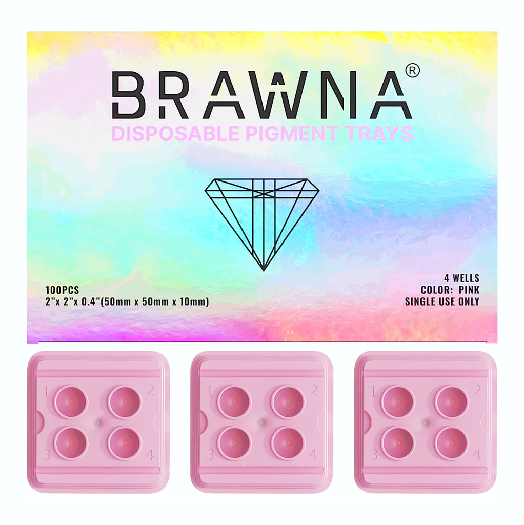 Brawna-pink disposable pmu tattoo tray