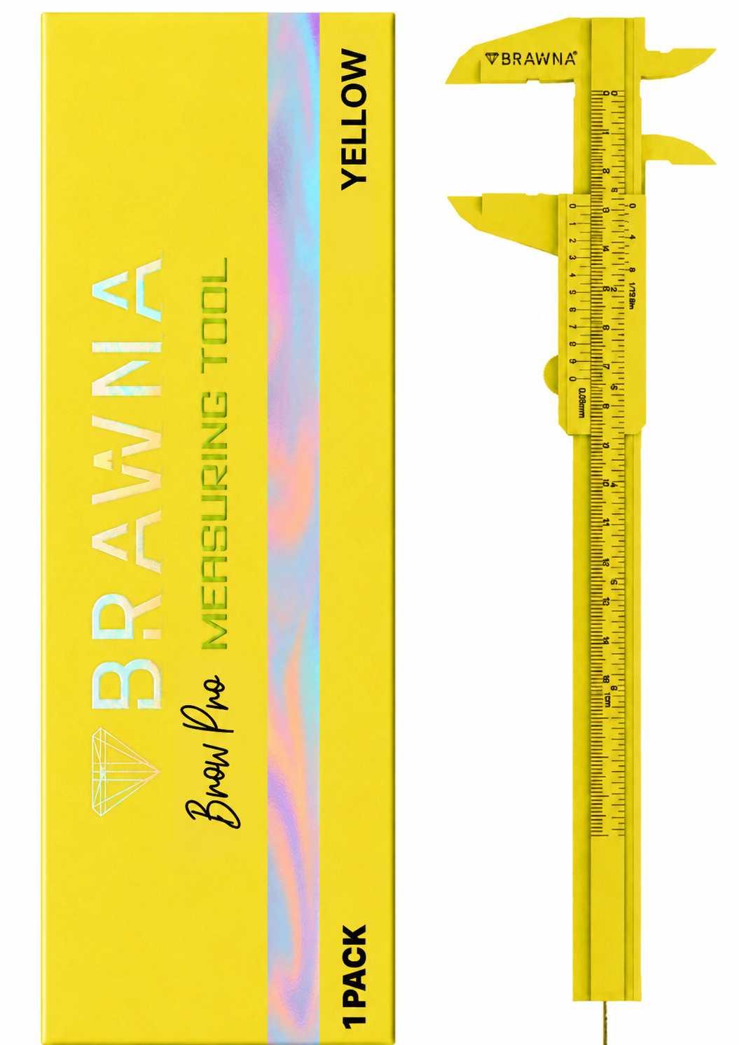 Brow Pro Measuring Tool - Double Scale Pink Caliper