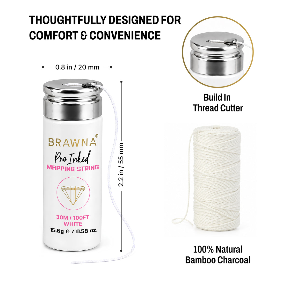 Brawna Pro Inked Mapping String White
