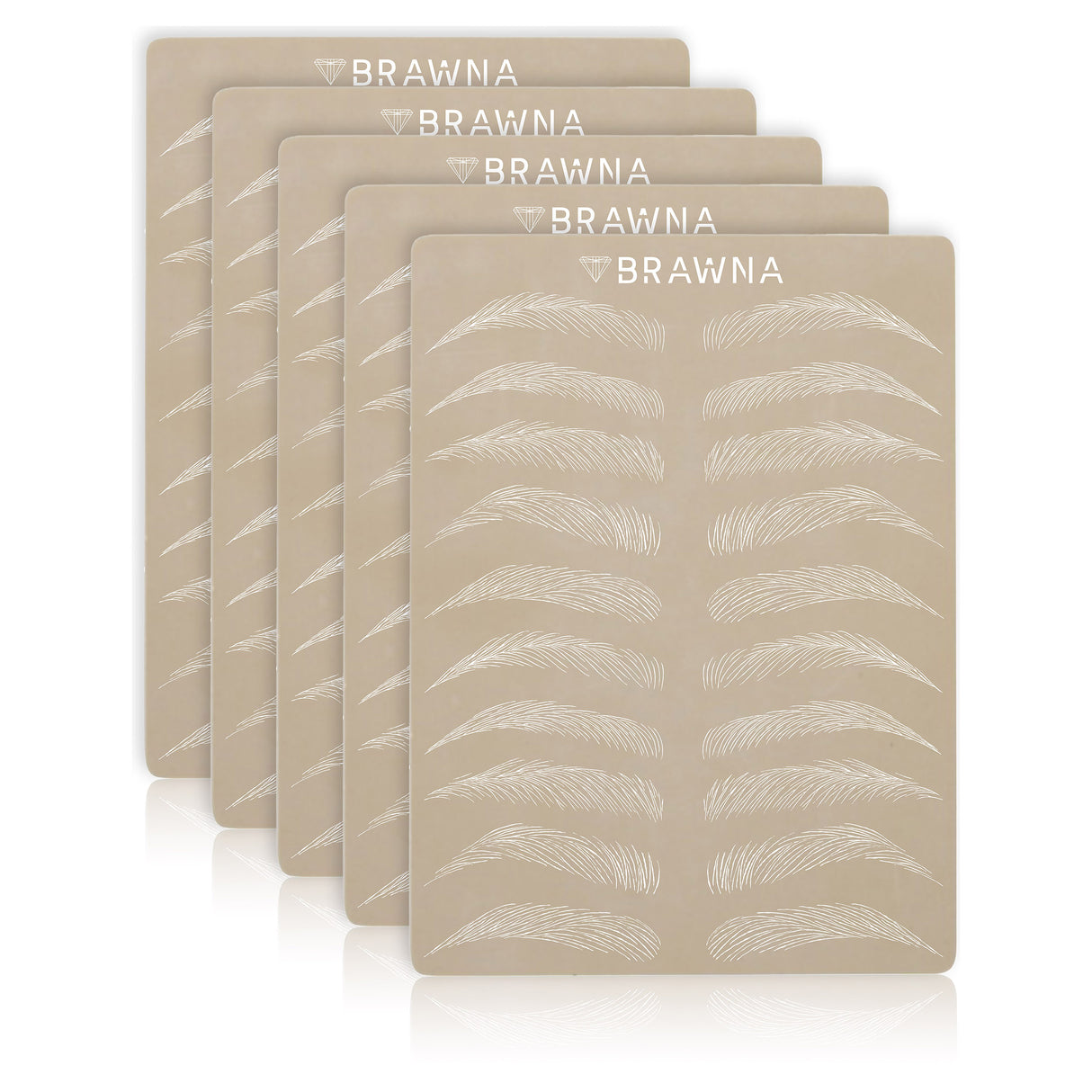 Brawna PMU Practice skin, double sided, hair stroke pattern