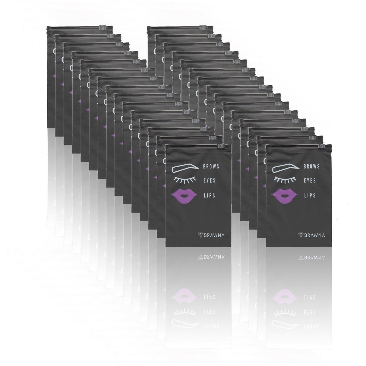 Brawna - 50 Pck Black Microblading and PMU Aftercare - Size Bags 4x6 in