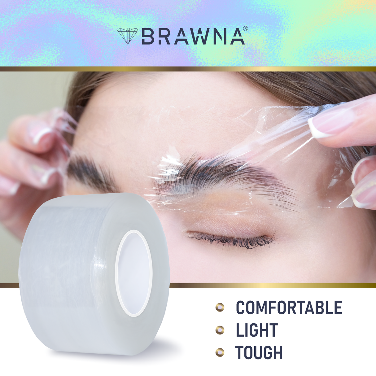 Plastic Wrap for Microblading, Lip Tattoo, Eyebrow Lamination & Lash Lift - 400 Meters Each Roll