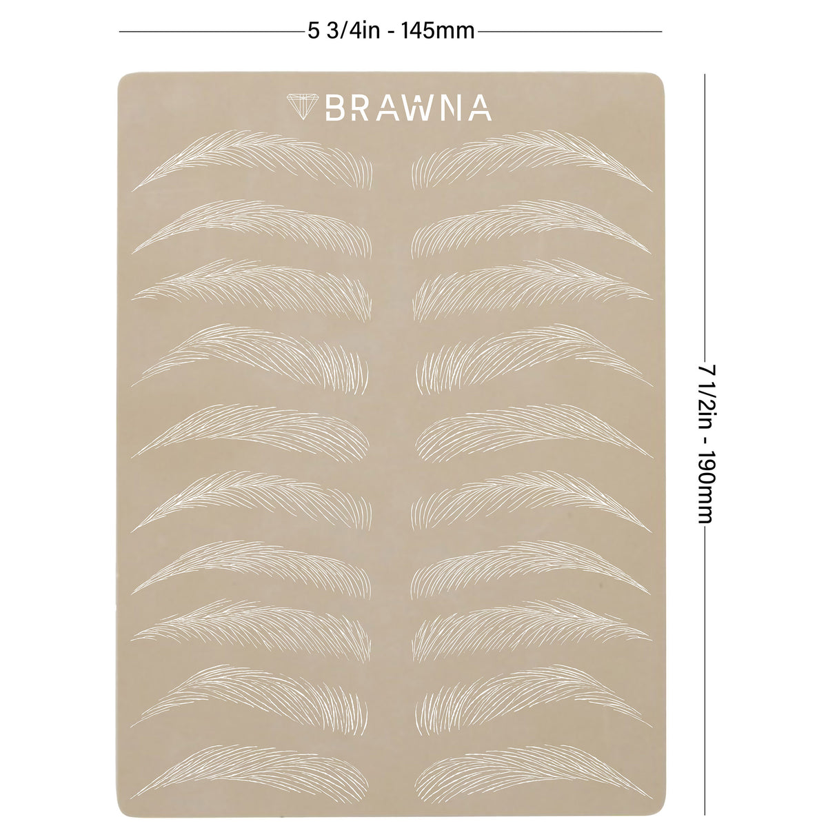 Brawna - 6 Pcs Inkless Double Sided Microblading Practice Skin