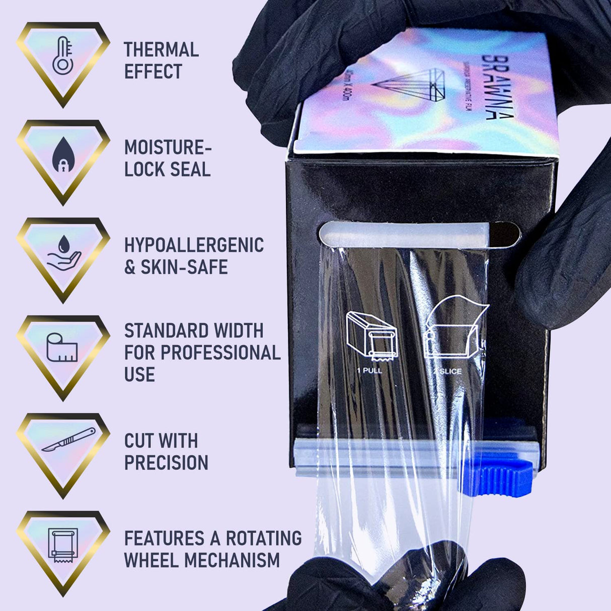 Plastic Wrap for Microblading, Lip Tattoo, Eyebrow Lamination & Lash Lift - 400 Meters Each Roll