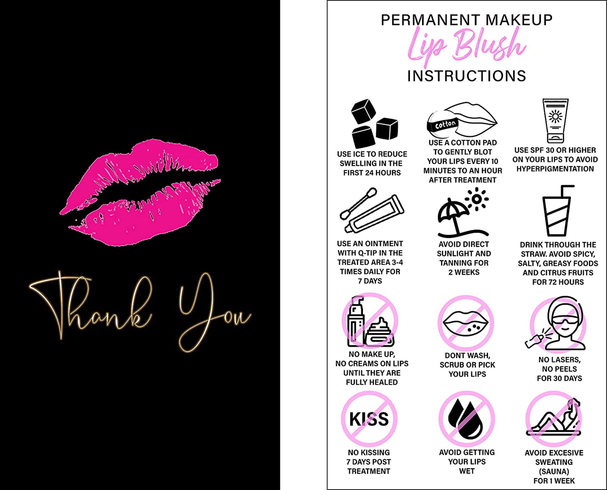 brawna lip blush aftercare card 50 pack