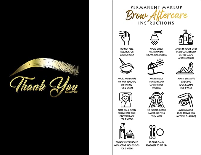 PMU Aftercare Instruction Cards - Size 3.5x2