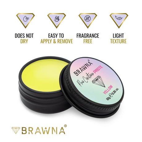 2 Pck Mapping Paste for Brow and Lip Measuring - Yellow and White