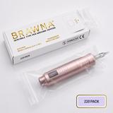BRAWNA Sealable PMU Machine Pen Covers 220PCS – Disposable Sleeves for PMU, Tattoo & Derma Pen Devices – Hygienic Covers for Microneedling, Microblading & PMU Machines – Clear 65x200MM (2.5"x8.6")
