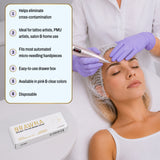 BRAWNA Sealable PMU Machine Pen Covers 220PCS – Disposable Sleeves for PMU, Tattoo & Derma Pen Devices – Hygienic Covers for Microneedling, Microblading & PMU Machines – Clear 65x200MM (2.5"x8.6")