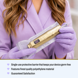 BRAWNA Sealable PMU Machine Pen Covers 220PCS – Disposable Sleeves for PMU, Tattoo & Derma Pen Devices – Hygienic Covers for Microneedling, Microblading & PMU Machines – Clear 65x200MM (2.5"x8.6")