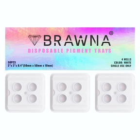 brawna pmu ink tray white - 5o pack