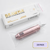 BRAWNA Sealable PMU Machine Pen Covers 220PCS – Disposable Sleeves for PMU, Tattoo & Derma Pen Devices – Hygienic Covers for Microneedling, Microblading & PMU Machines – Clear 65x200MM (2.5"x8.6")