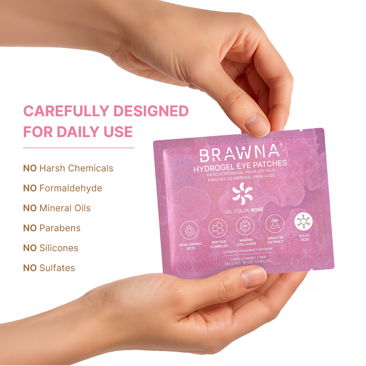 brawna hydrogel eye patches_color rose_carefully_designed