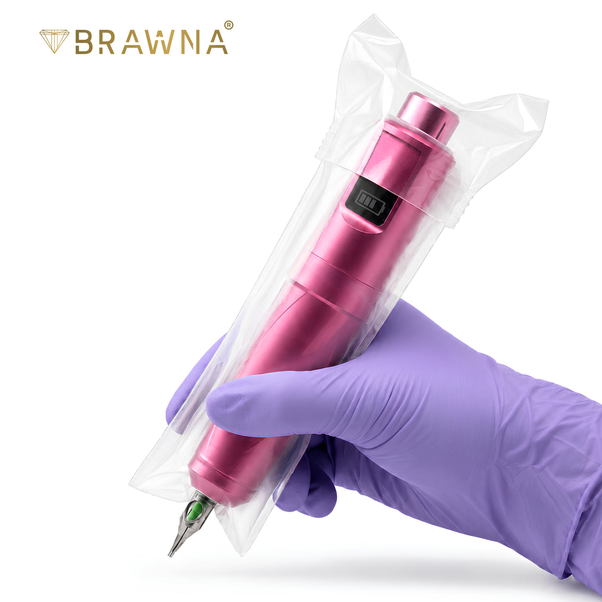 BRAWNA Sealable PMU Machine Pen Covers 220PCS – Disposable Sleeves for PMU, Tattoo & Derma Pen Devices – Hygienic Covers for Microneedling, Microblading & PMU Machines – Clear 65x200MM (2.5"x8.6")