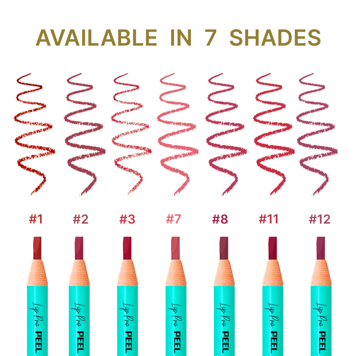 Lip Pro Pencils for Lip & Brow Mapping  - 6 or 12 Pcs with Sharpener Blades - Red