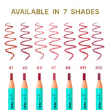 Lip Pro Pencils for Lip & Brow Mapping  - 6 or 12 Pcs with Sharpener Blades - Red