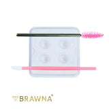 50 Pack Disposable PMU Ink Tray 4 Wells White