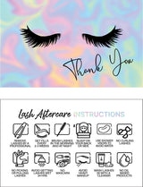 lash aftercare card english