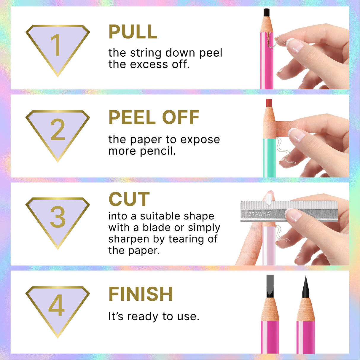 Lip Pro Pencils for Lip & Brow Mapping  - 6 or 12 Pcs with Sharpener Blades - Red