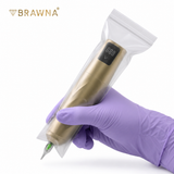 BRAWNA Sealable PMU Machine Pen Covers 220PCS – Disposable Sleeves for PMU, Tattoo & Derma Pen Devices – Hygienic Covers for Microneedling, Microblading & PMU Machines – Clear 65x200MM (2.5"x8.6")