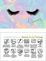 Lash Extension Aftercare Cards with Thank You Note - Size 3.5x2 in