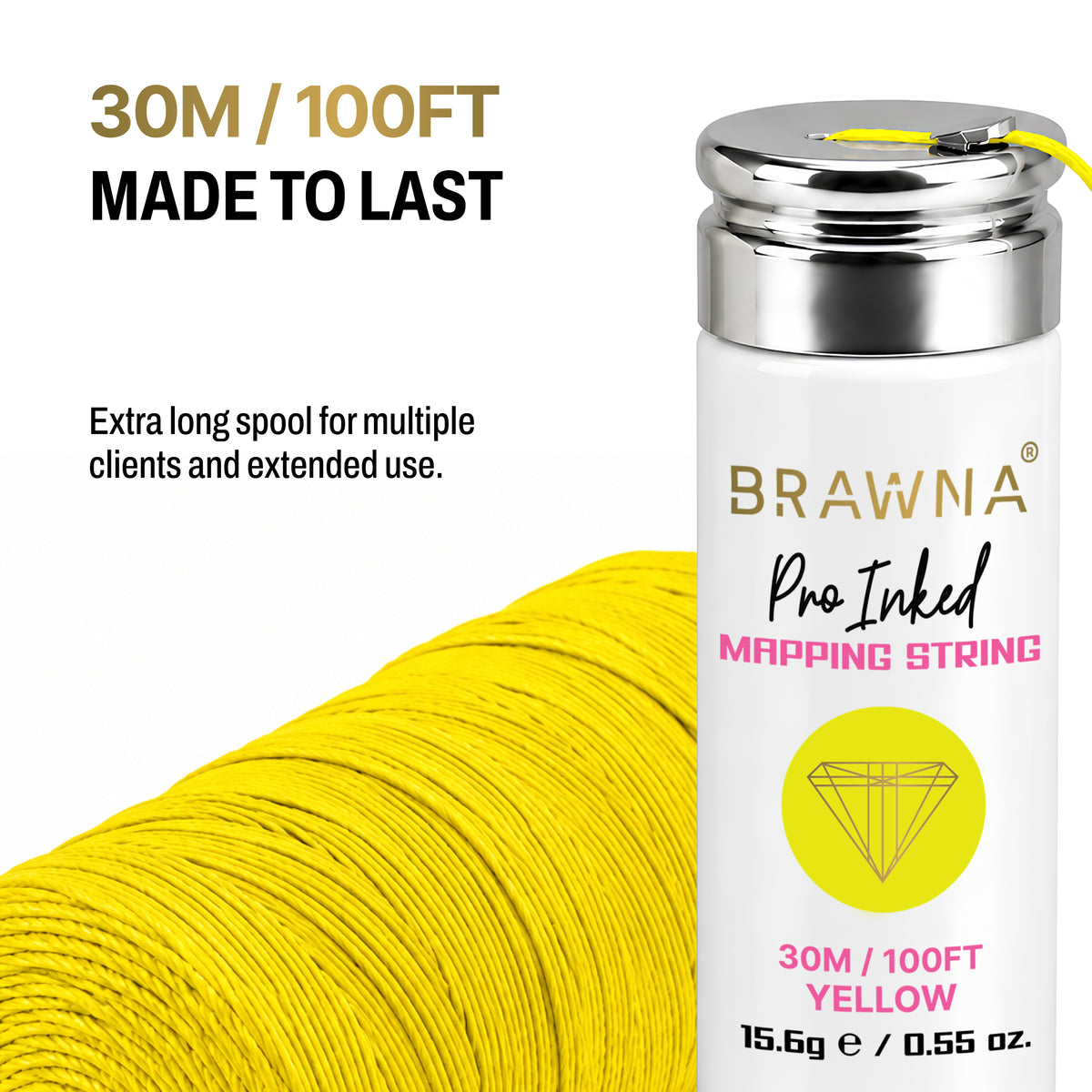 Brawna Pro Inked Mapping String Yellow