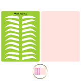 Brawna - Eyebrow Practice Stencil with PMU Practice Skin