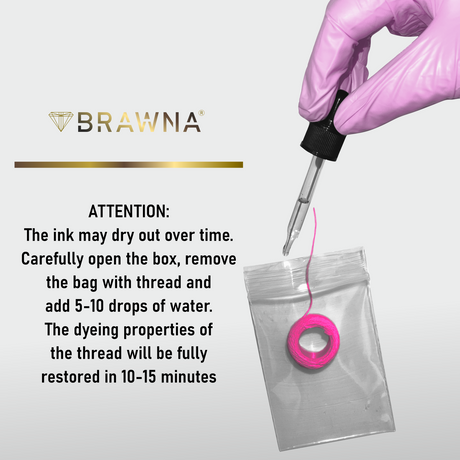Brawna - Pink Mapping String for Brows and Lips Measuring