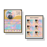 BRAWNA 50 Pack Lip Blush Aftercare Cards - Size 5.5x4.5 in