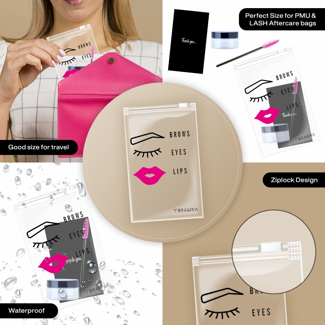 PMU and Microblading Aftercare Bags - Size 4x6 in