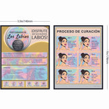 BRAWNA 50 Pack Lip Blush Aftercare Cards - Size 5.5x4.5 in