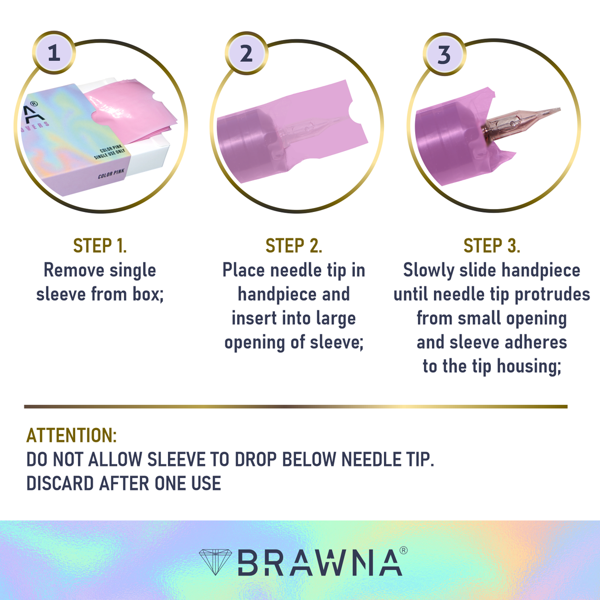 220 Pack Disposable PMU & Tattoo Pen Type Machine Covers - Pink