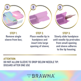 220 Pack Disposable PMU & Tattoo Pen Type Machine Covers - Pink