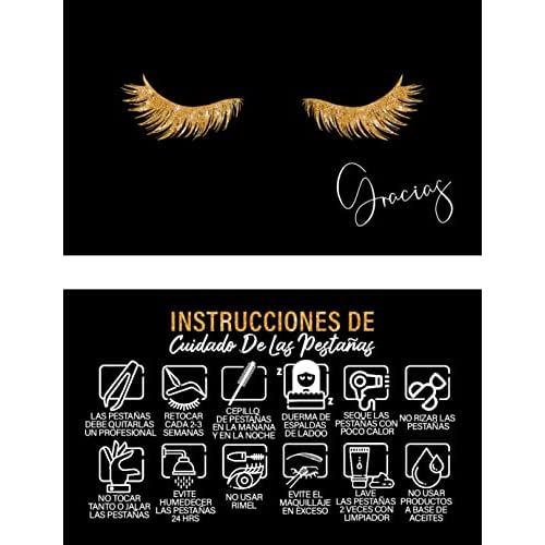 Lash Extension Aftercare Cards with Thank You Note - Size 3.5x2 in