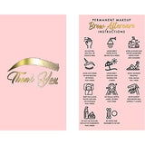 pink pmu supplies, pink microblading aftercare  card