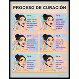 50 Pack Spanish Lip Blush Aftercare Instruction Cards 5.5x4.5 in