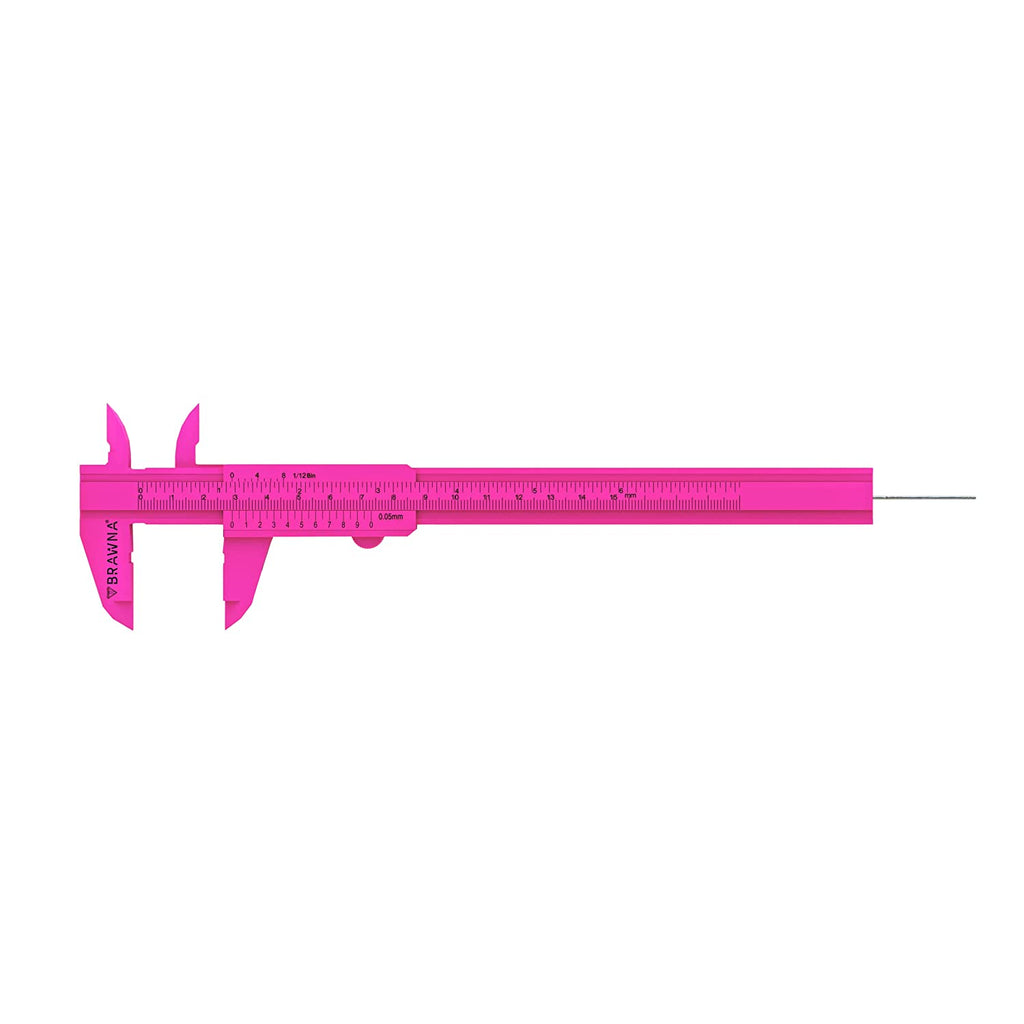 brawna eyebrow measuring tool ruler pink , plastic, pmu supplies 