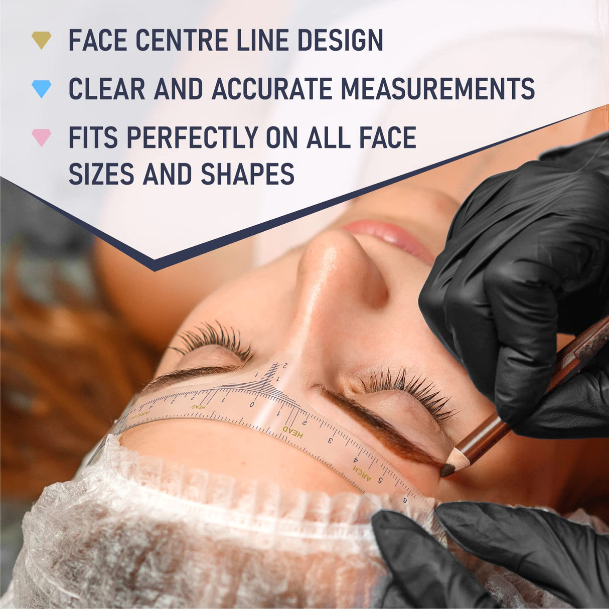 Brawna - Eyebrow Ruler Stickers- 60 pack