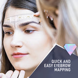 30 Pack Disposable Eyebrow Ruler Stickers for Eyebrow Henna And Cosmetic Tattoos