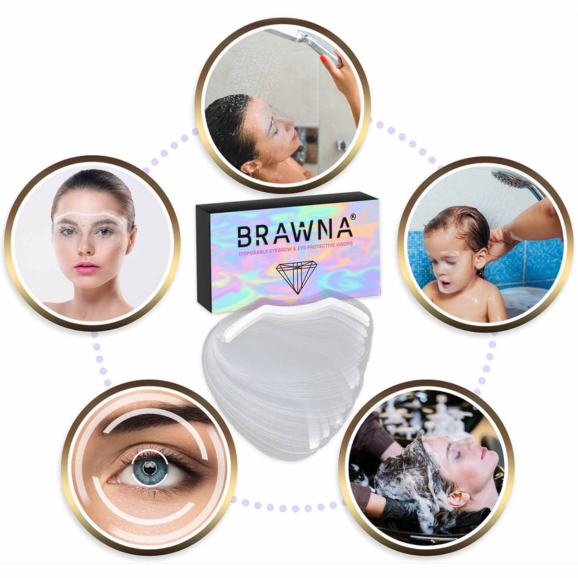 Protective Shower Visors for Eyes and Brows PMU Supplies Brawna Beauty