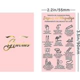 PMU Eyeliner Aftercare Thank You Cards - Pink - 50 or 100 packs