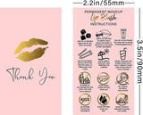 Lip Blush Aftercare Thank You Cards - Pink - 50 or 100 packs