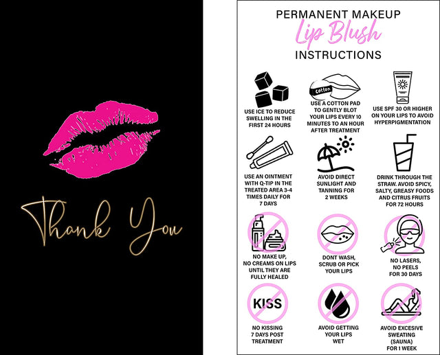 brawna lip blush aftercare card 50 pack 