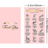 PMU Eyeliner Aftercare Thank You Cards - Pink - 50 or 100 packs