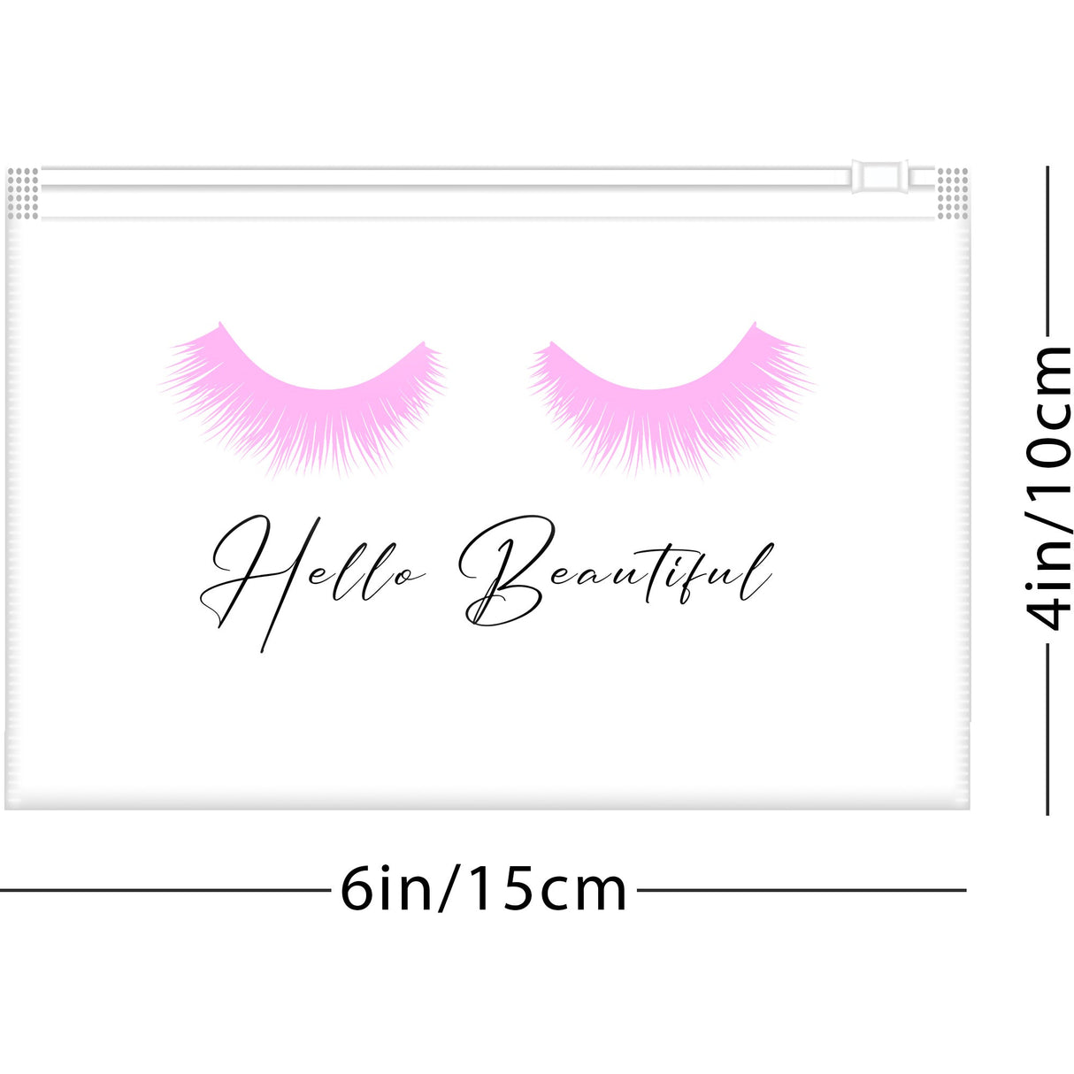 Brawna - 60 Pcs Lash Aftercare Bags for Clients - Size 6x4 in (10x15cm)