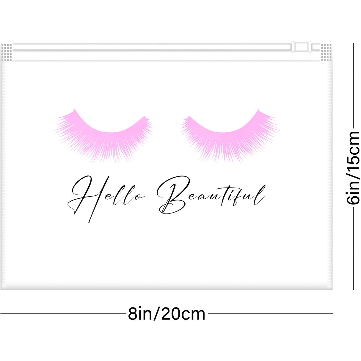 Brawna 60 Pack Pink Lash Aftercare Bags - Size 6x8 in