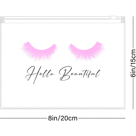 Brawna 60 Pack Pink Lash Aftercare Bags - Size 6x8 in