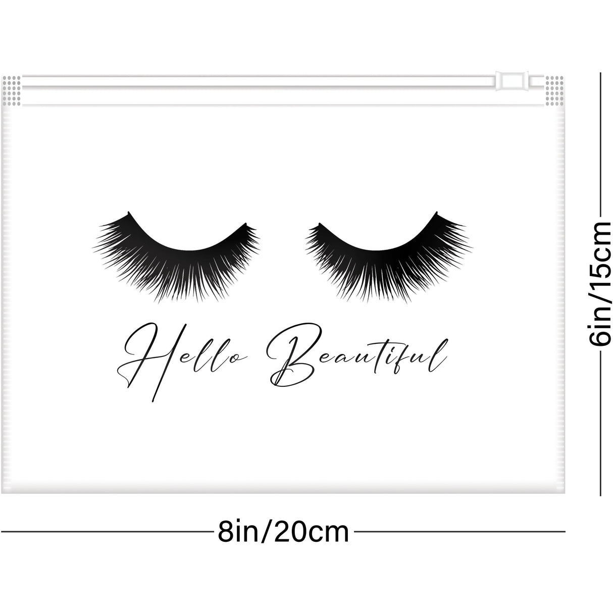 60 Pcs Makeup and Accessory Bags with Ziplock - Lash Aftercare bags - Size 6x8 in