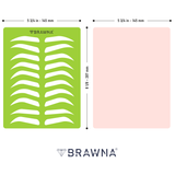 Brawna - Eyebrow Practice Stencil with PMU Practice Skin